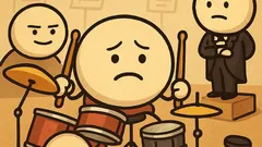 Dowcip: Kiepski muzyk dostaje dwie pałeczki